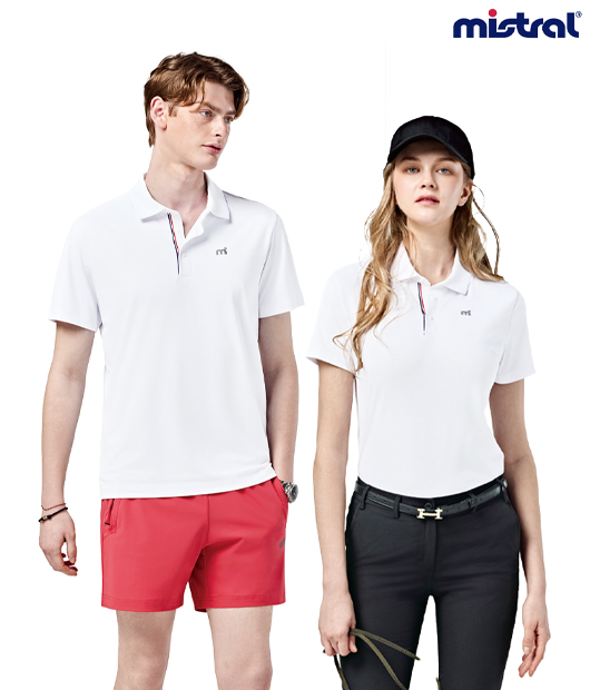 미스트랄 스판 반팔카라티셔츠 / 663110 / 화이트
